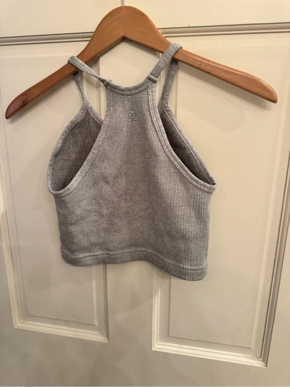 FP movement Light Gray Ribbed Racerback Cropped Tank - Picture 3 of 3